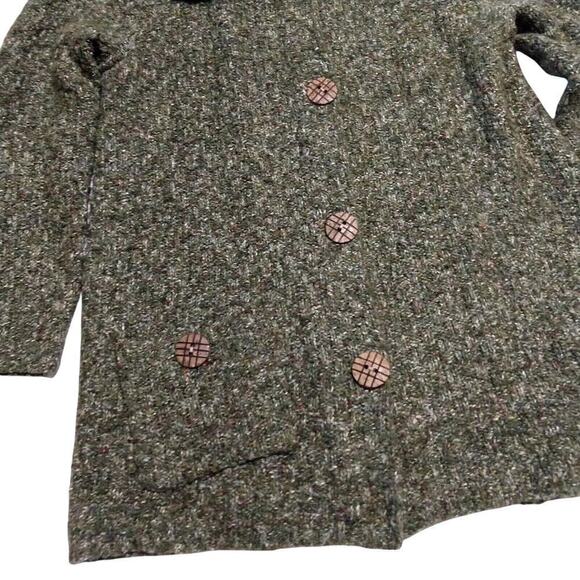 Habitat Women's Cardigan Sweater Size S Green Button Front Heather Lagenlook - Picture 5 of 8